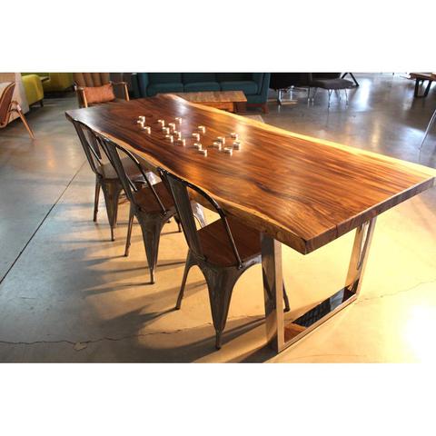 Sophia Live Edge Suar Table with U Shaped Legs