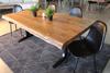 Live Edge Acacia Wood Table with Anchor Legs