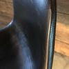 MILAN Eames Style Black Vintage Leather Bar Stool With Black Metal Legs - Wazo Furniture