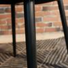 MILAN - Eames Style Black Vintage Leather Arm Chair with Black Metal Legs - Wazo Furniture