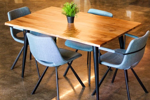 ESTRELA - Live Edge Acacia Dining Table - Wazo Furniture