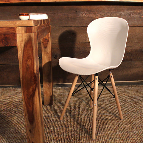 Eames Style Molded Rabbit Side Chair with Eiffel Legs - FINAL SALE - Wazo Furniture