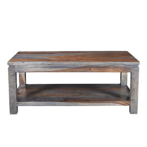 Davenport Rosewood Sheesham Coffee Table with Walnut Finish - Wazo Furniture