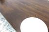 Straight Cut Acacia Wood Table with Black Farmhouse Legs/Honey Walnut