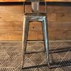 Tolix Bar Stool - All Metal with backrest - 75 cm - Wazo Furniture