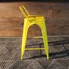 Tolix Bar Stool with Backrest - 65 cm - Wazo Furniture