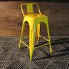 Tolix Bar Stool with Backrest - 65 cm - Wazo Furniture