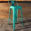 Tolix Bar Stool - All Metal with backrest - 75 cm - Wazo Furniture