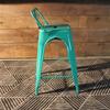 Tolix Bar Stool with Backrest - 65 cm - Wazo Furniture