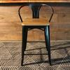 Tolix Bar Stool with Armrest - 65 cm - Wazo Furniture