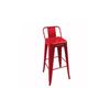 Tolix Bar Stool with Backrest - 65 cm - Wazo Furniture