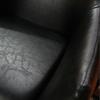 MILAN - Eames Style Black Vintage Leather Arm Chair with Black Metal Legs - Wazo Furniture