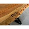 Acacia Live Edge Dining Table with Black X Shaped Legs/Natural Color - Wazo Furniture